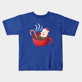 Cute Melting Snowman in Hot Chocolate Kids T-Shirt